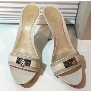 Dior Women's Cream Slide Heels